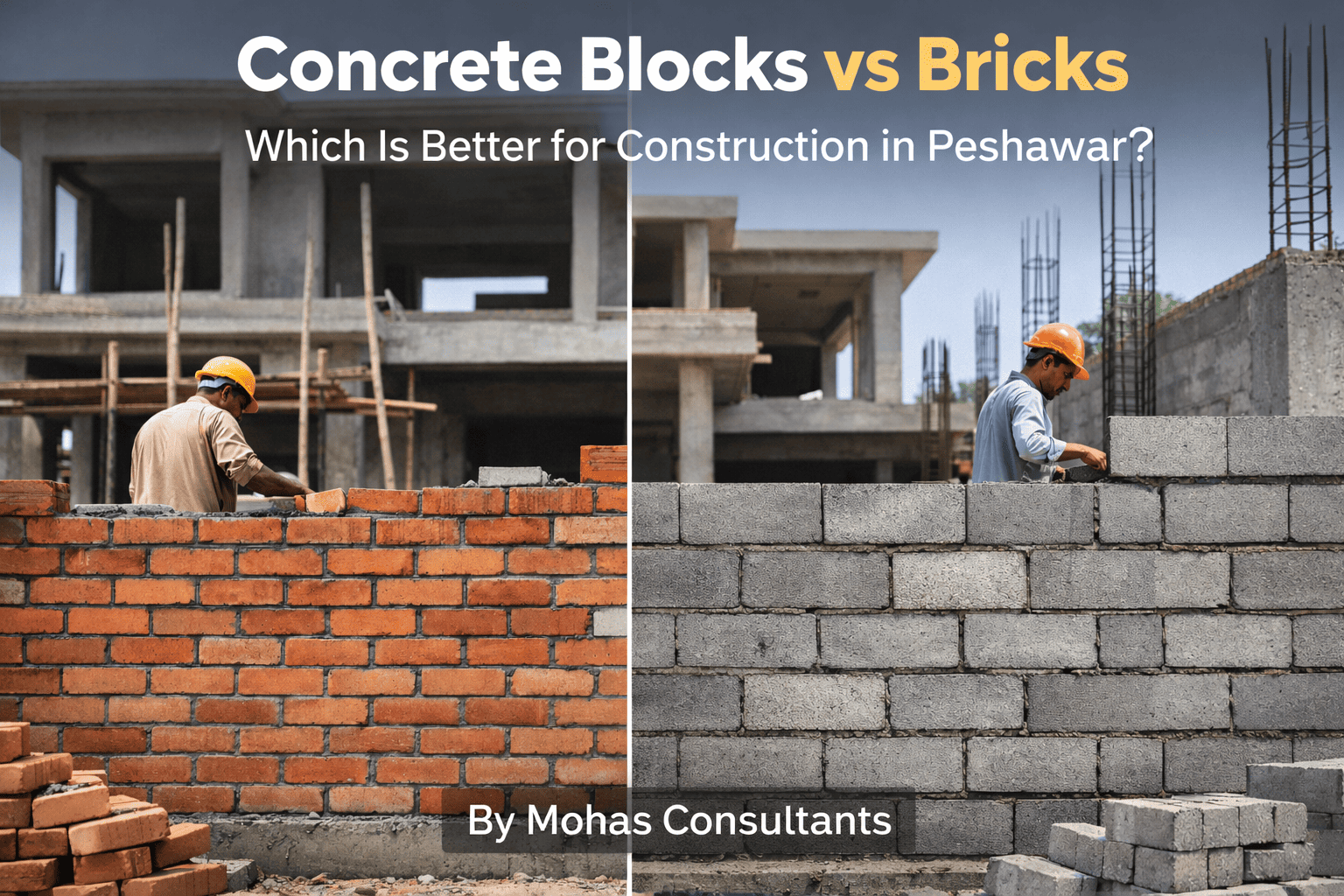 Concrete Blocks vs Bricks for Construction in Peshawar | Mohas Consultants