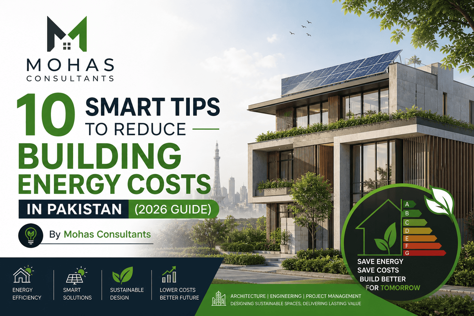 10 Smart Tips to Reduce Building Energy Costs in Pakistan (2026 Guide) | Mohas Consultants