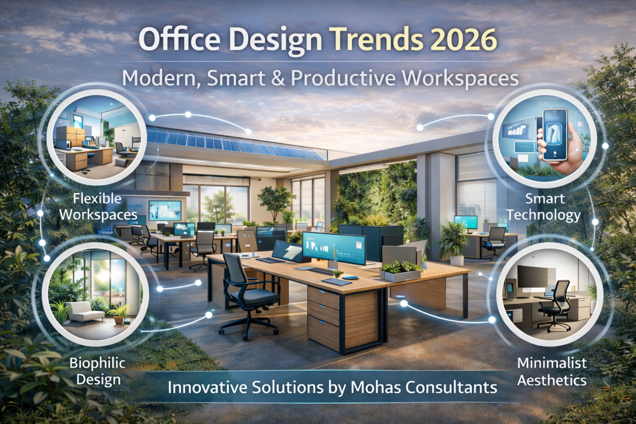 Office Design Trends 2026 – Modern, Smart & Productive Workspaces | Mohas Consultants