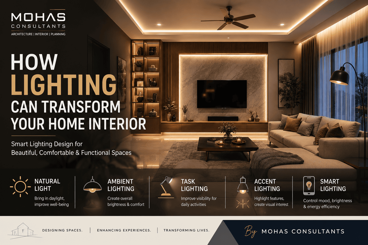 How Lighting Can Transform Your Home Interior | Mohas Consultants